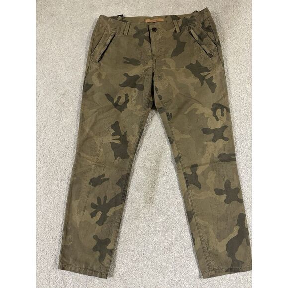 Joe's Jeans Green Camo Utility Skinny Ankle Jeans, Size 27, **1 broken Belt Loop - Picture 4 of 10